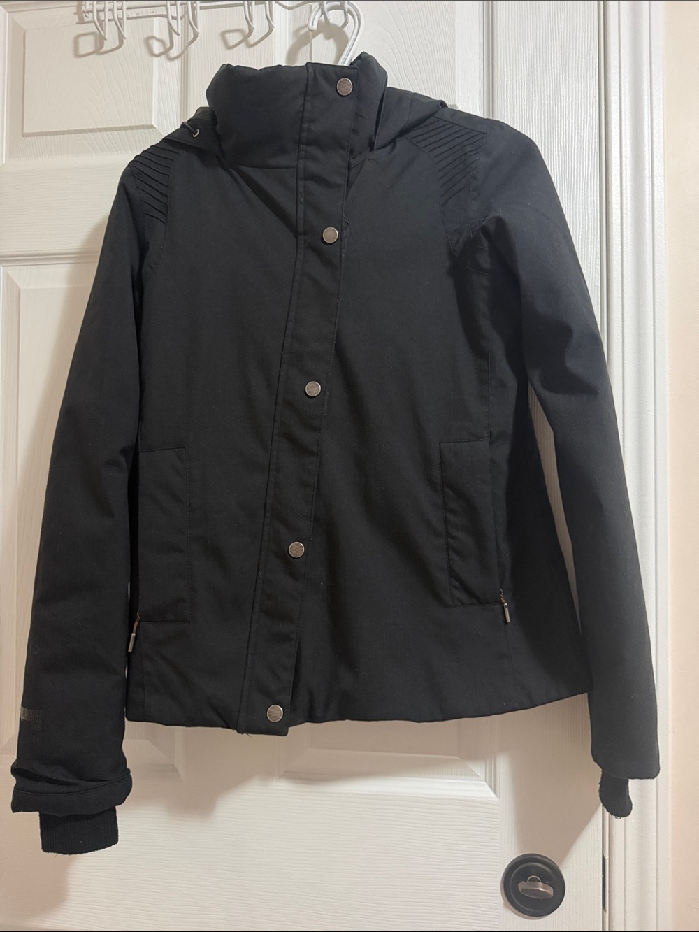 Women's Black Hooded Ski Jacket